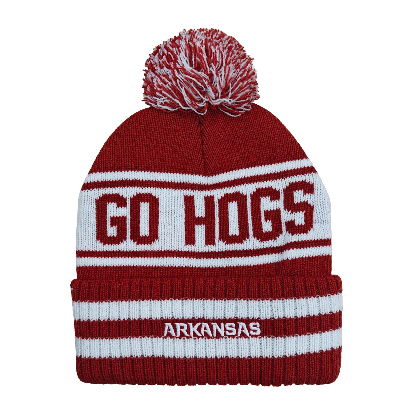 Arkansas Razorbacks Franchise Club Rally Cry Knit Hat - Red w/ Pom Pom