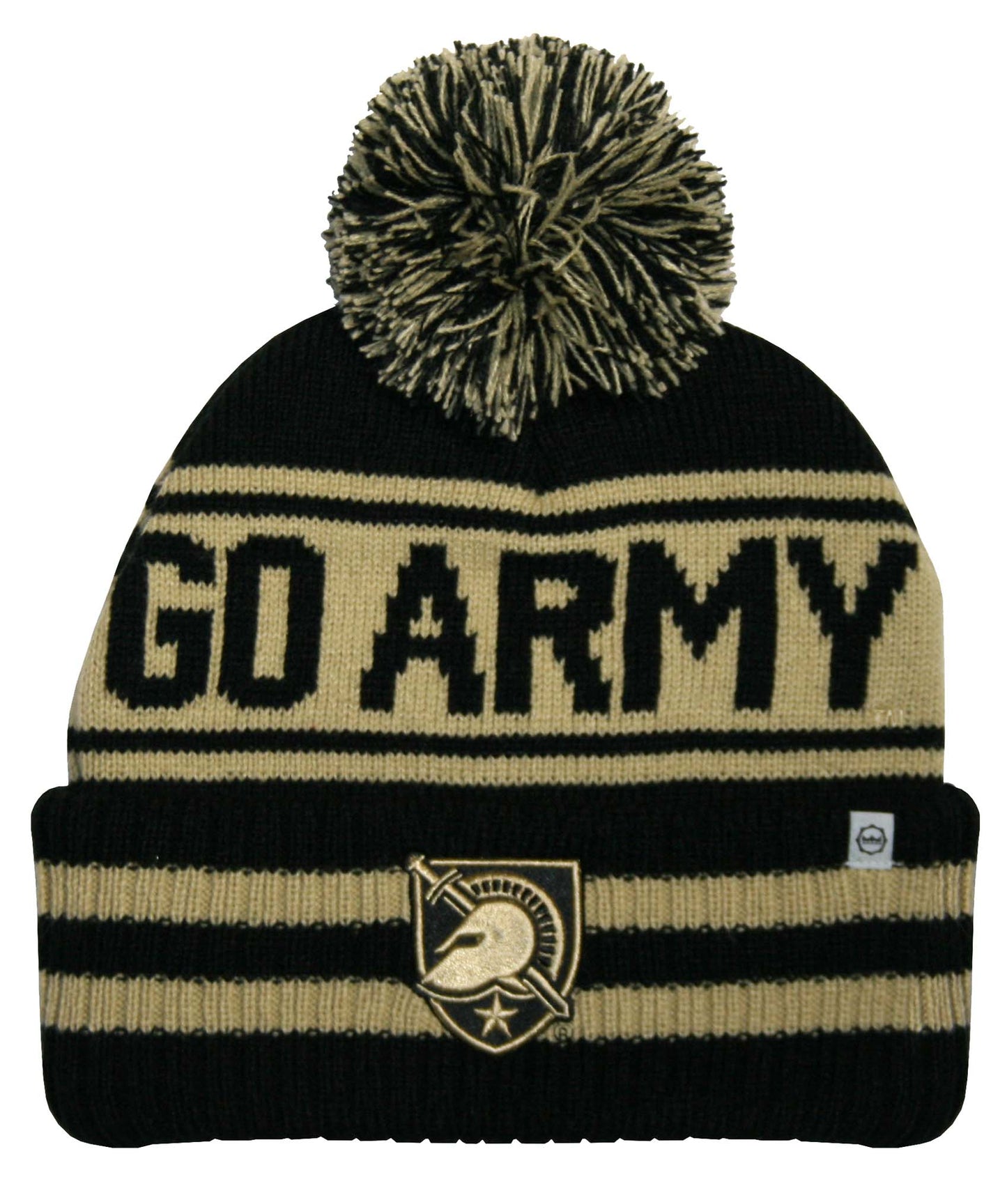 Army Black Knights Franchise Club Rally Cry Knit Hat - Black w/ Pom Pom
