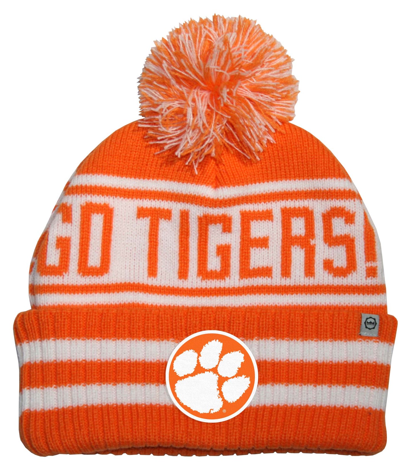 Clemson Tigers Franchise Club Rally Cry Knit Hat - Orange w/ Pom Pom