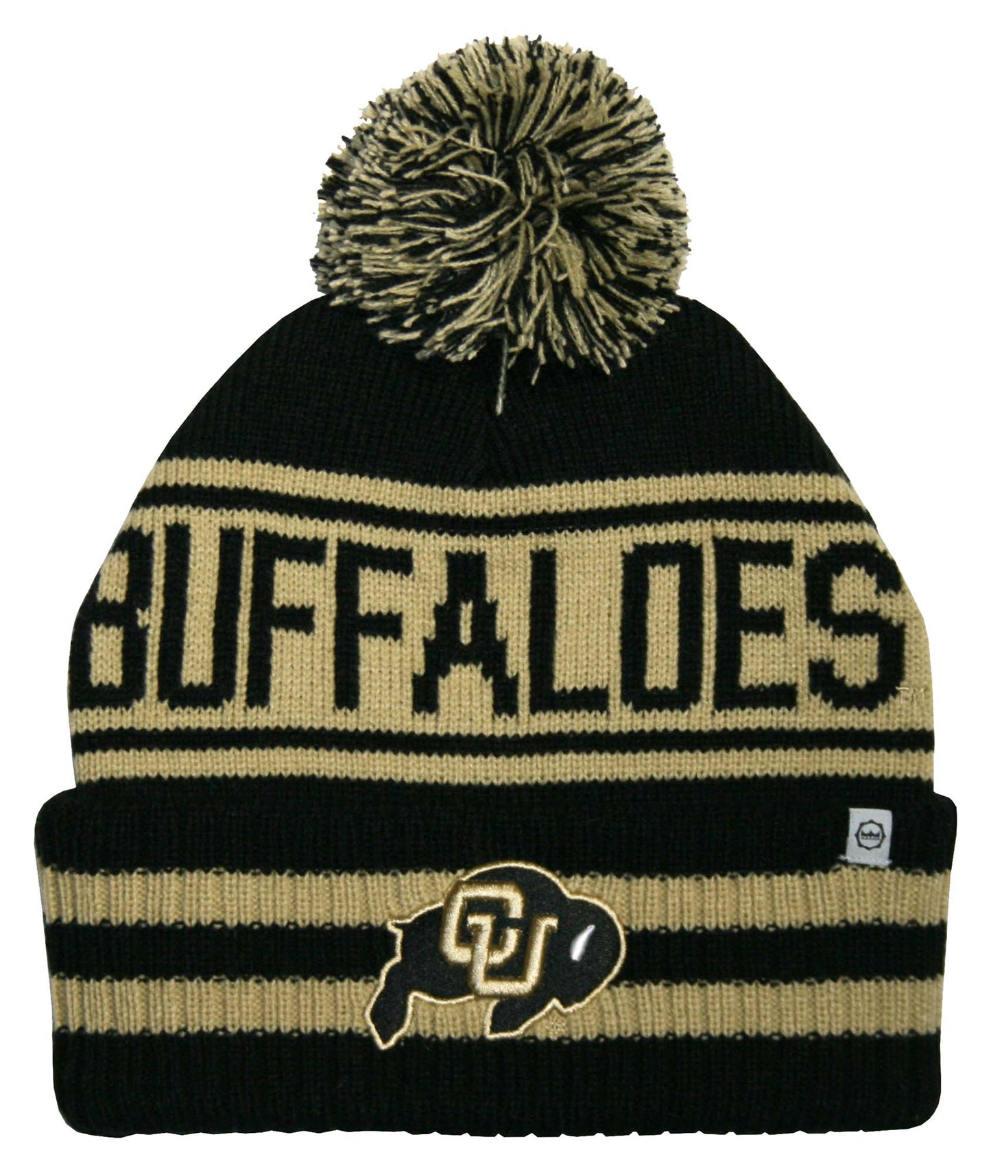 Colorado Buffaloes Franchise Club Rally Cry Knit Hat - Black w/ Pom Pom