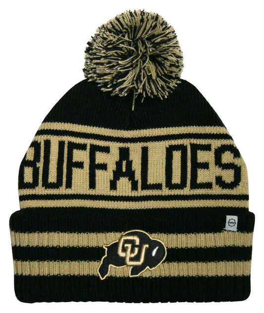 Colorado Buffaloes Franchise Club Rally Cry Knit Hat - Black w/ Pom Pom