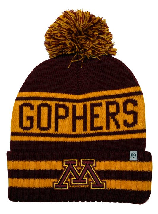 Minnesota Golden Gophers Franchise Club Rally Cry Knit Hat - Burgandy w/ Pom Pom