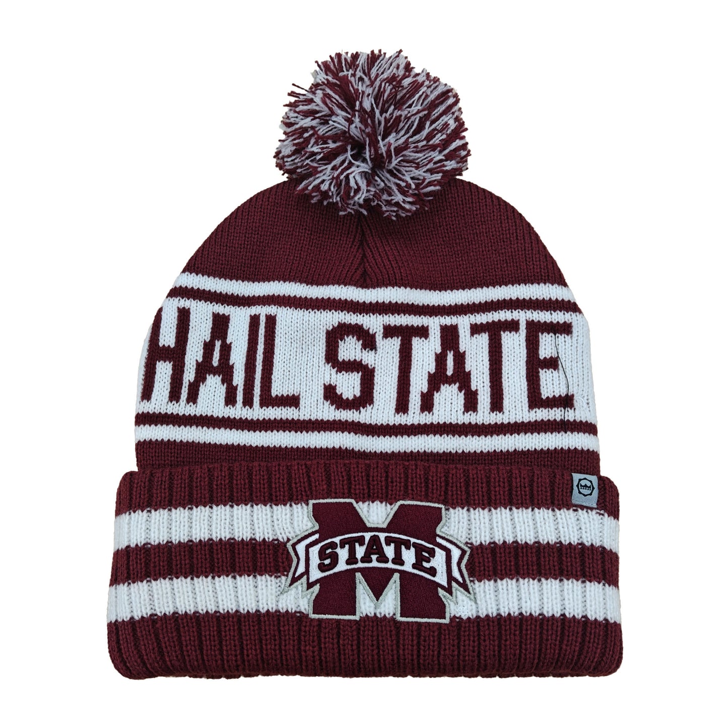 Mississippi State Bulldogs Franchise Club Rally Cry Knit Hat - Gray w/ Pom Pom