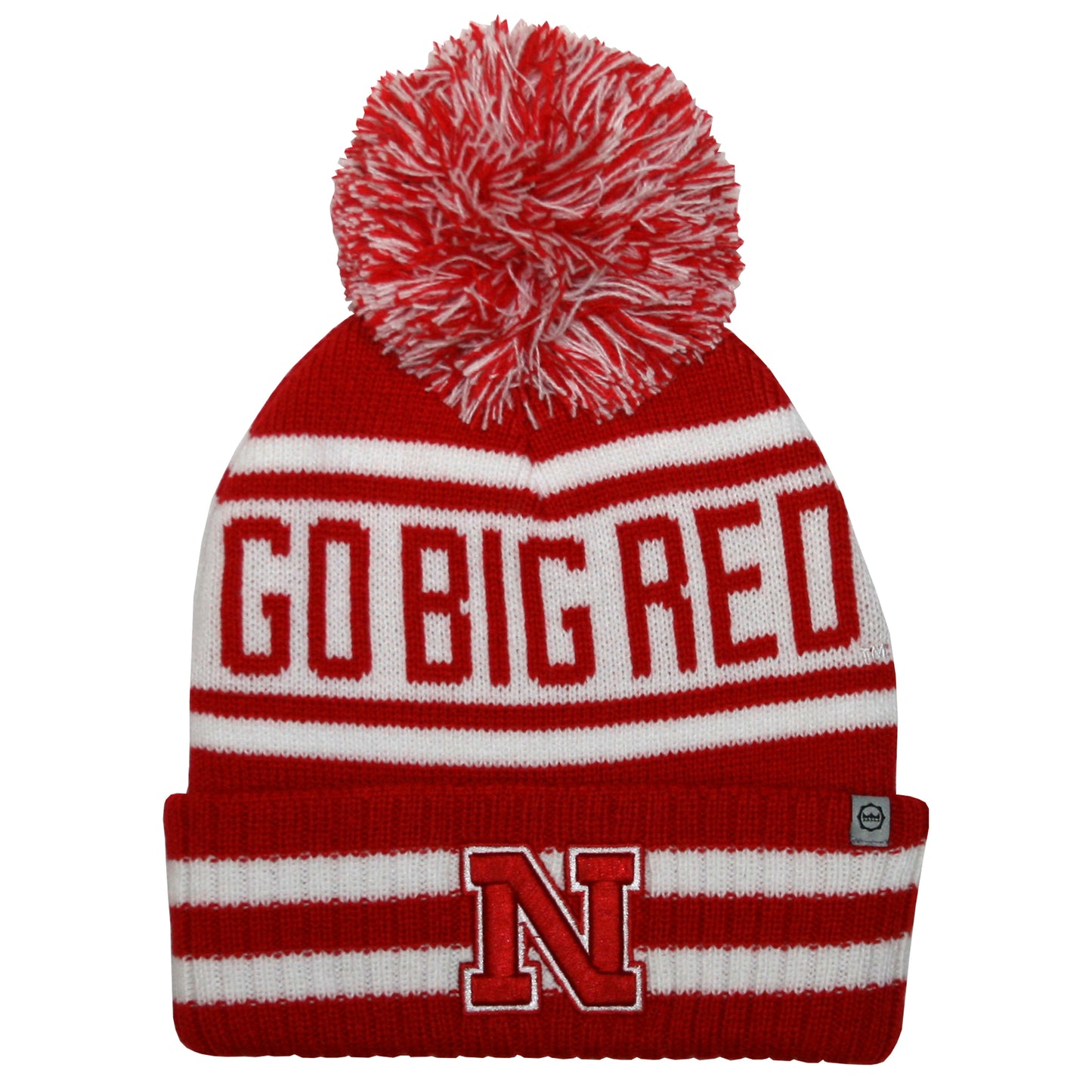 Nebraska Cornhuskers Franchise Club Rally Cry Knit Hat - Red w/ Pom Pom