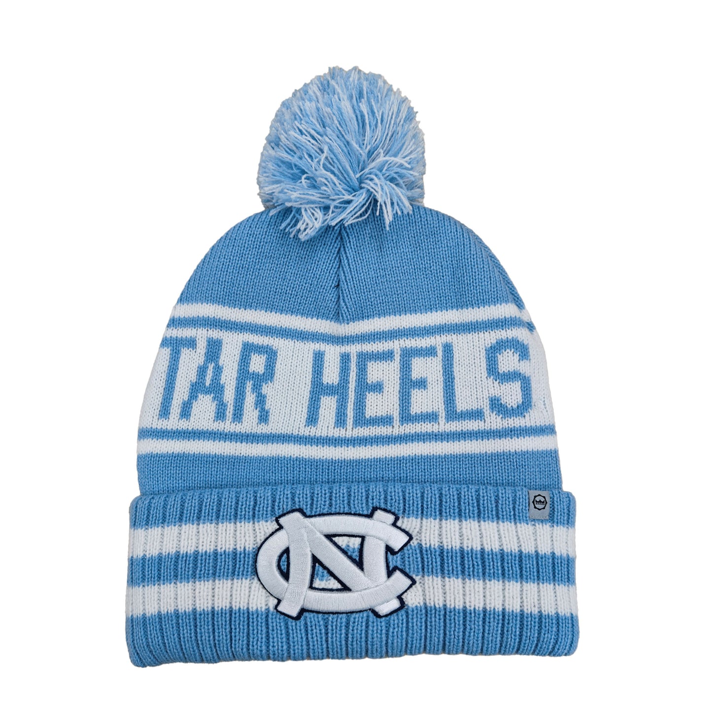 North Carolina Tar Heels Franchise Club Rally Cry Knit Hat - Blue w/ Pom Pom