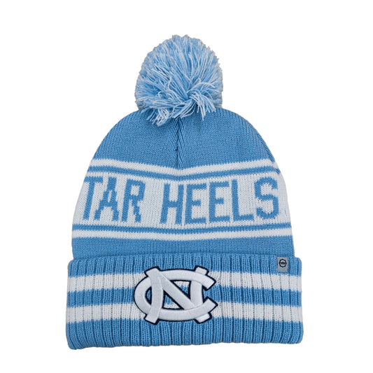 North Carolina Tar Heels Franchise Club Rally Cry Knit Hat - Blue w/ Pom Pom