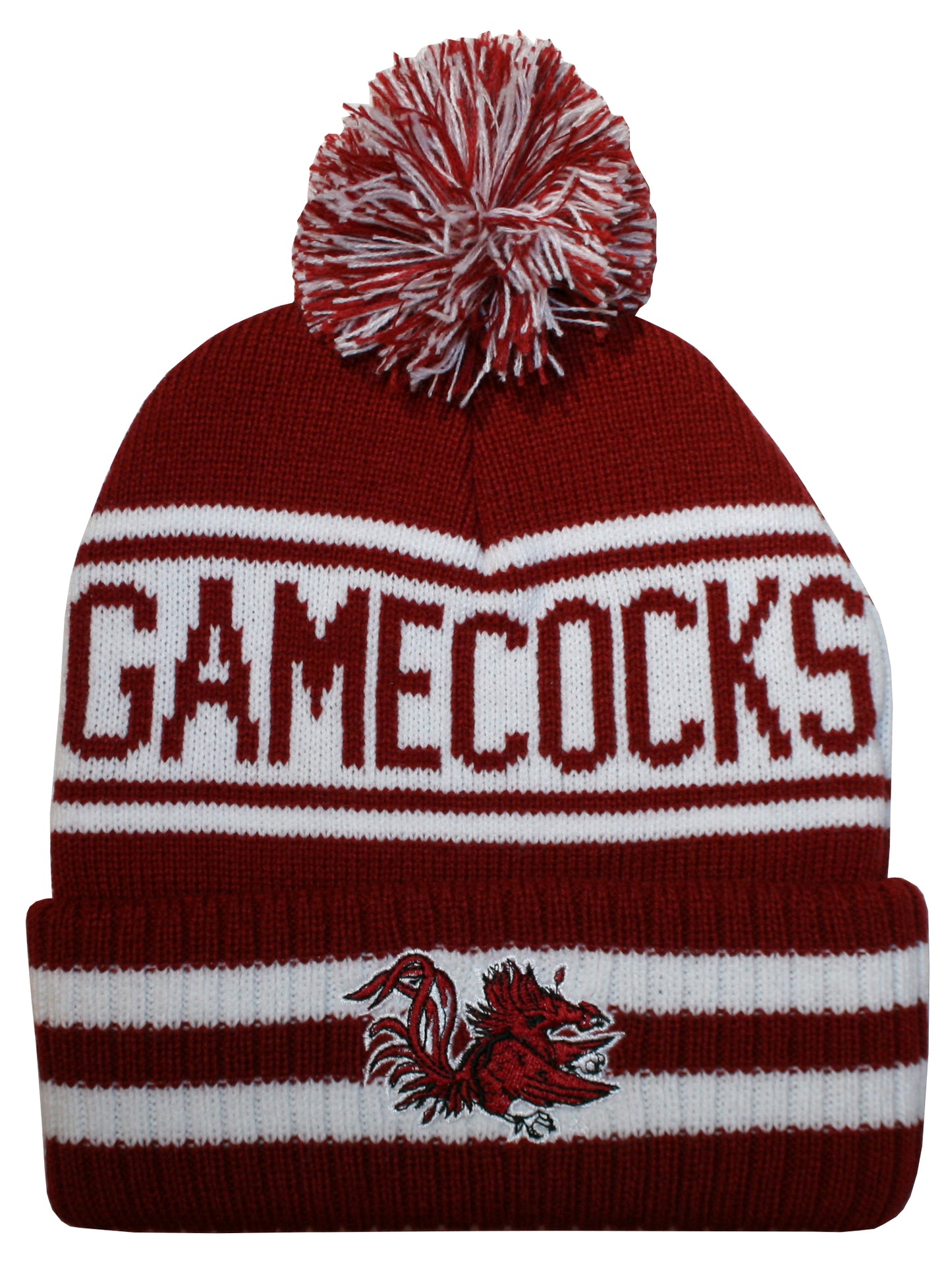 South Carolina Gamecocks Franchise Club Rally Cry Knit Hat - Garnet w/ Pom Pom