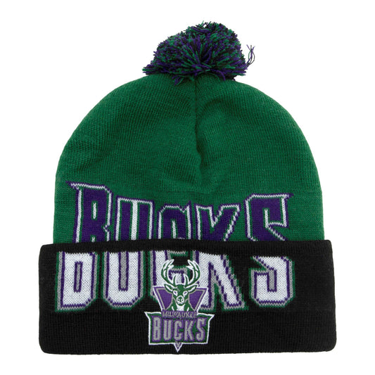 Milwaukee Bucks Mitchell & Ness Double Take Hardwood Classic Knit Hat