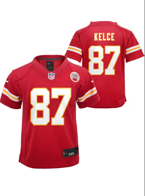 Kansas City Chiefs Nike #87 Travis Kelce Pe-School Kids Jersey - Red