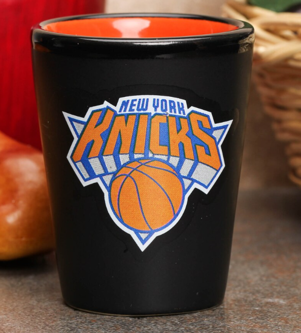 New York Knicks 2 Oz Matte Black Shot Glass