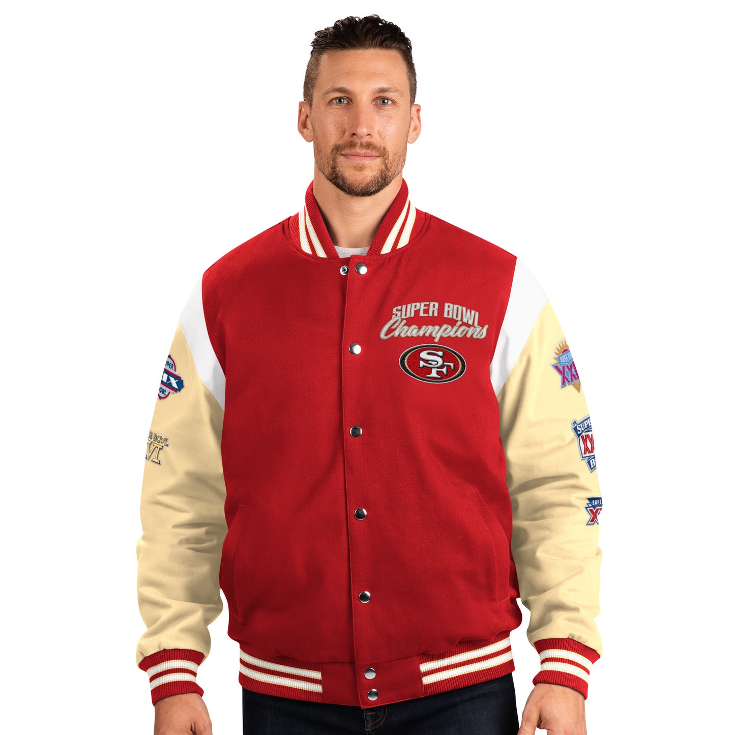 San Francisco 49ers G-III Franchise 5 Time Super Bowl Varsity Jacket