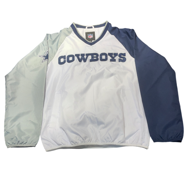 Dallas Cowboys G-III Gauntlet Pull Over Windbreaker- White