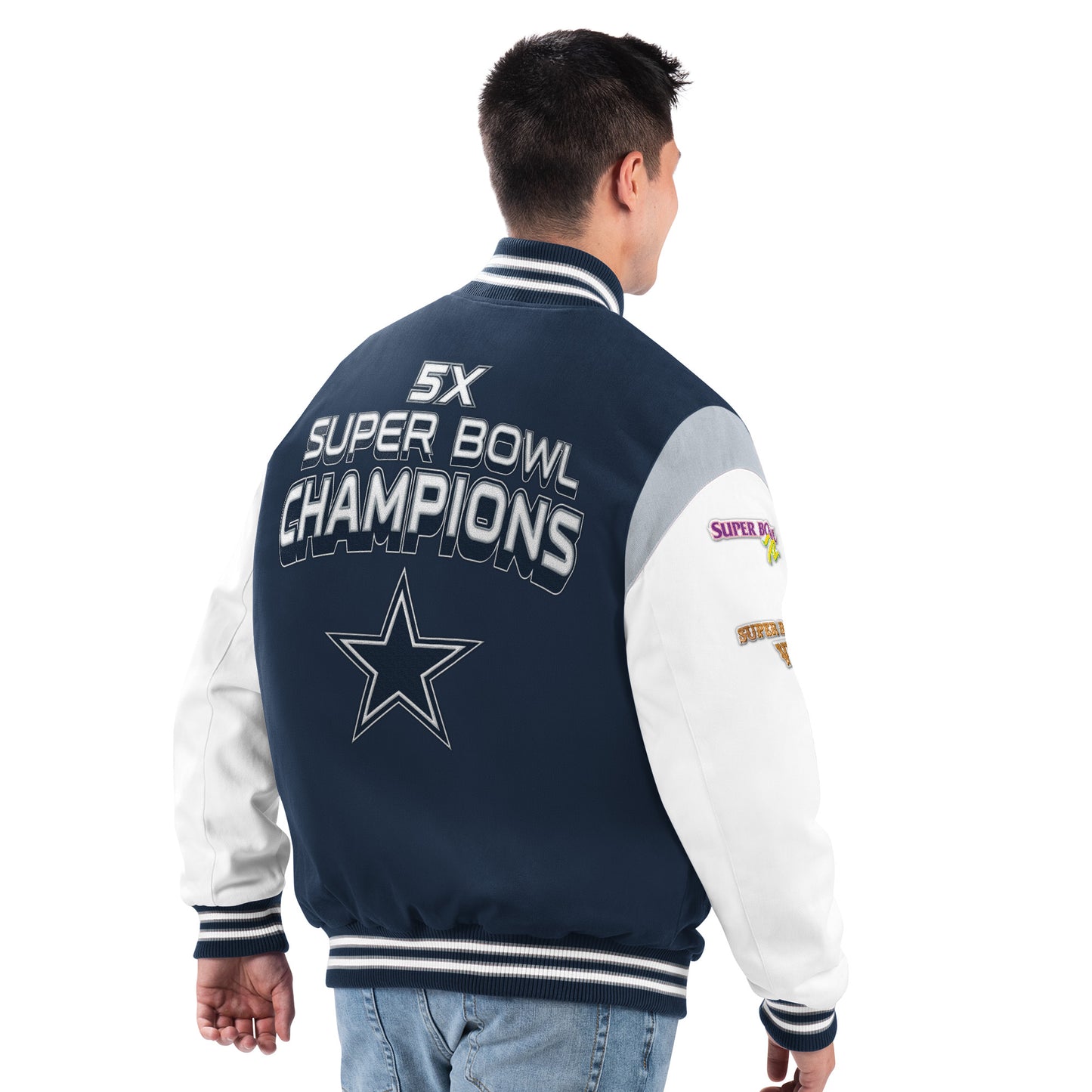 Dallas Cowboys G-III Strike Zone 5 Time Champions Varsity Men's Jacket