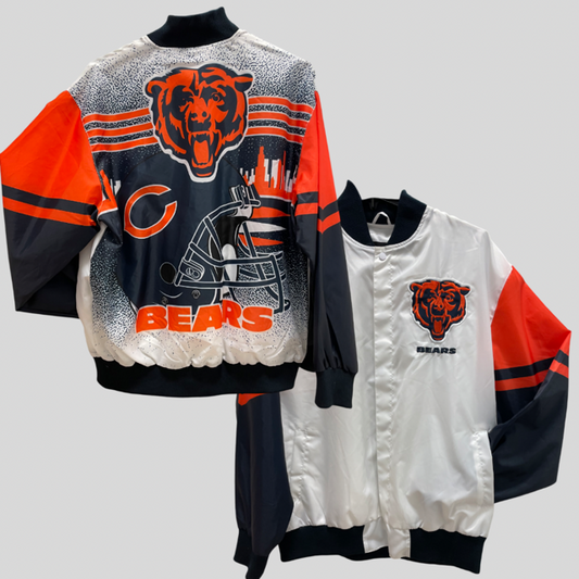Chicago Bears MTC City Scape Full Snap Jacket - White