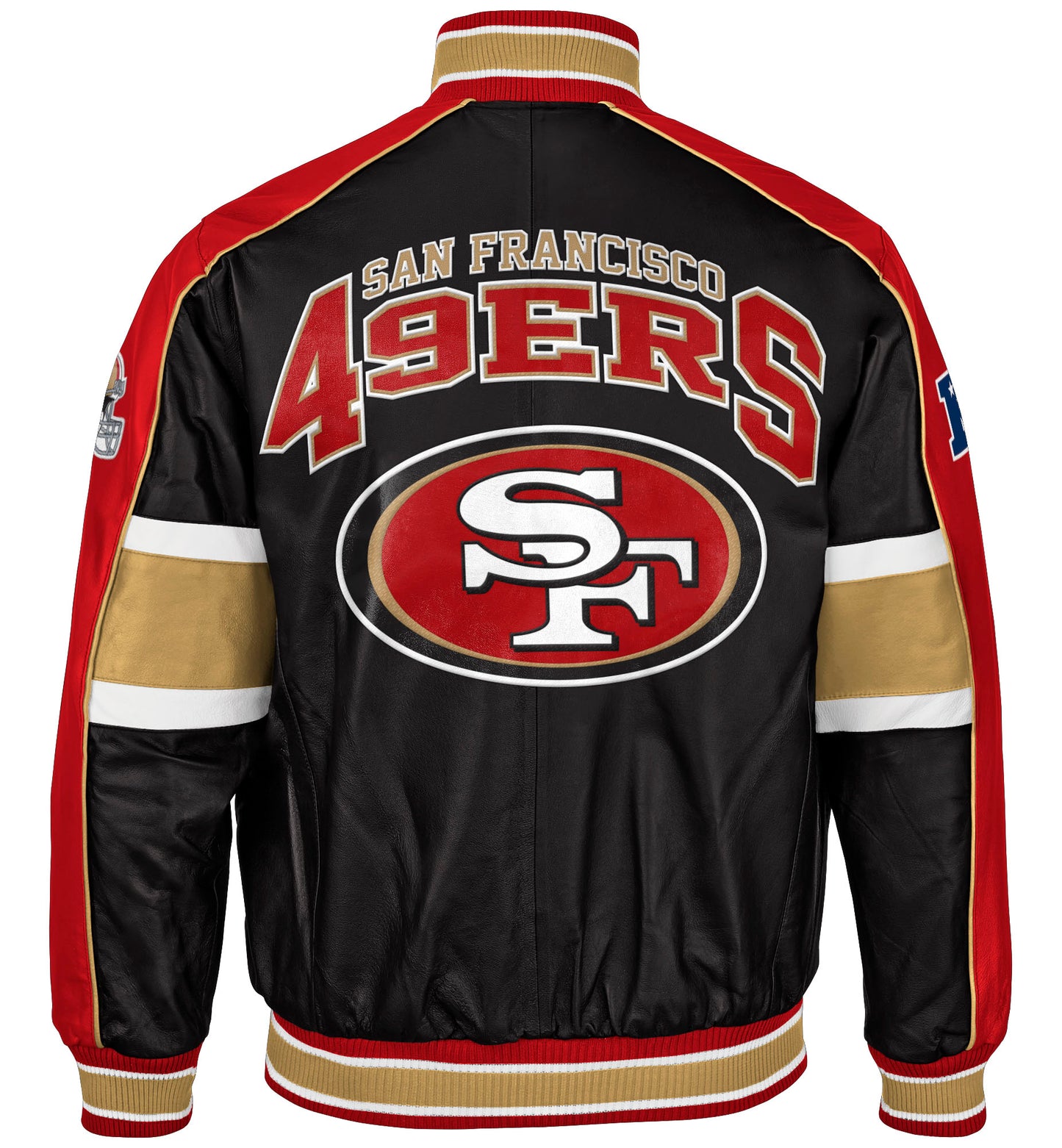 San Francisco 49ers Limited Addition Blitz Varsity Full Zip Napa Leather Jacket-G-III