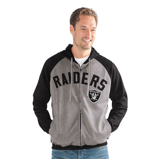 Las Vegas Raiders Legend Full Zip Hooded Performance Track Jacket By G-III