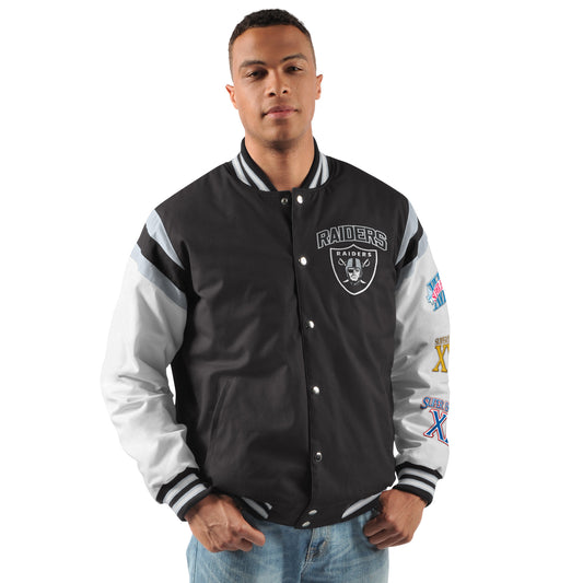 Las Vegas Raiders Home Team 3X Champs Commemorative Mens Jacket - Black
