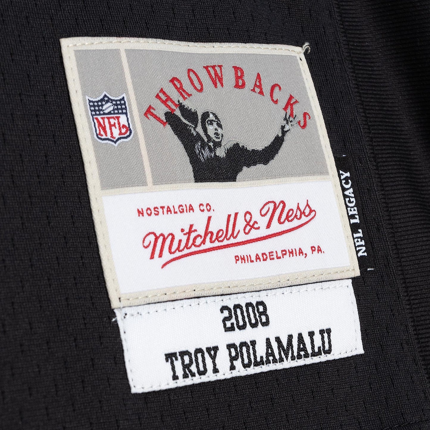 Pittsburgh Steelers #43 Troy Polamalu Mitchell & Ness Legacy Alternate Jersey - Black
