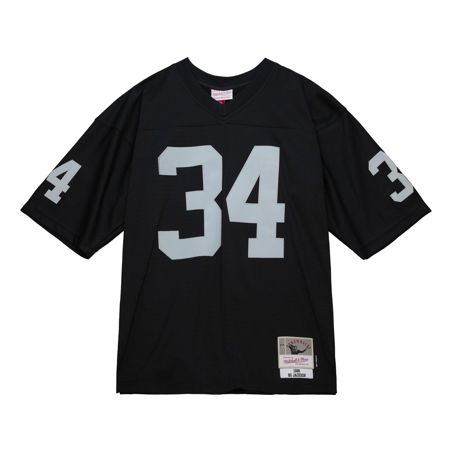 Oakland Raiders Mitchell & Ness Bo Jackson #34 1988 Black Legacy Jersey