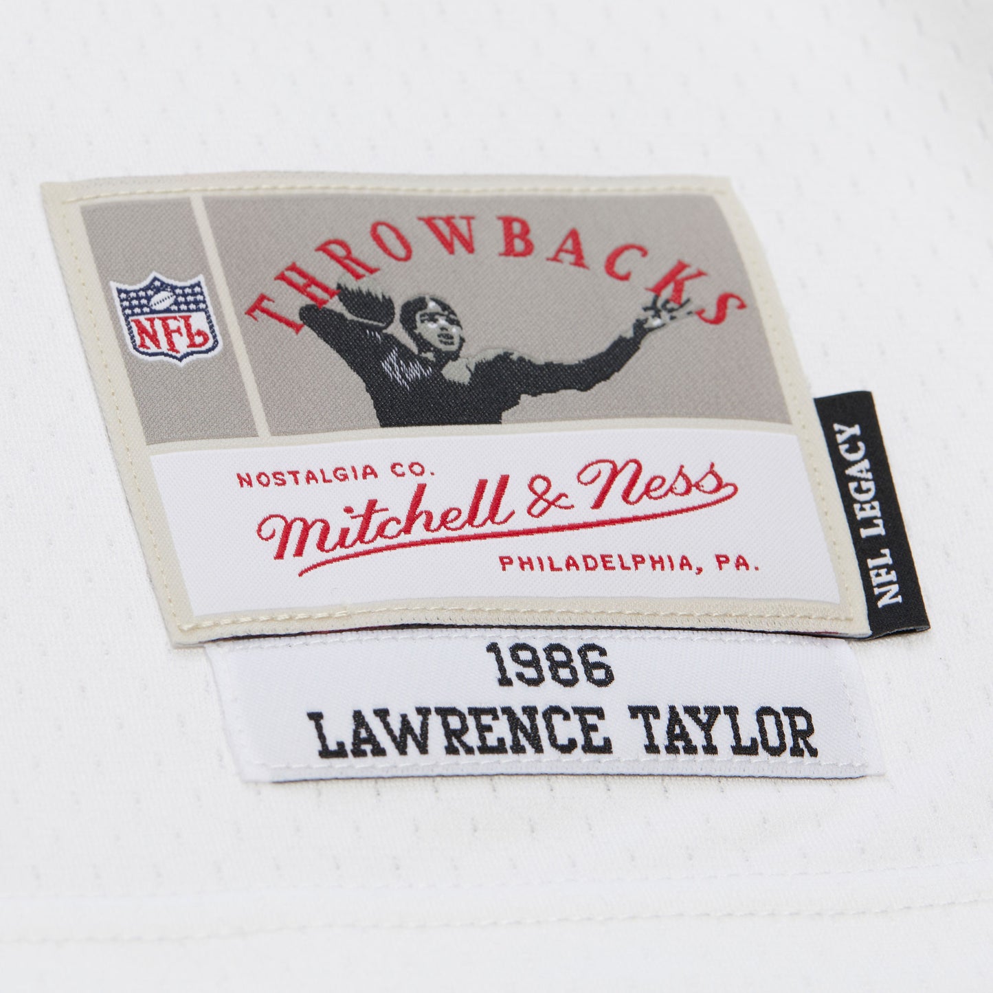 New York Giants Mitchell & Ness Lawrence Taylor #56 1986 White Legacy Jersey