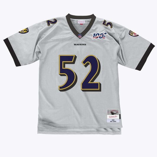 Baltimore Ravens Mitchell & Ness # 52 Ray Lewis NFL 100 White Legacy Jersey
