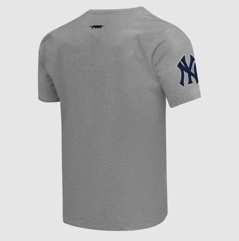 New York Yankees Pro Standard Script Tail T-Shirt- Gray