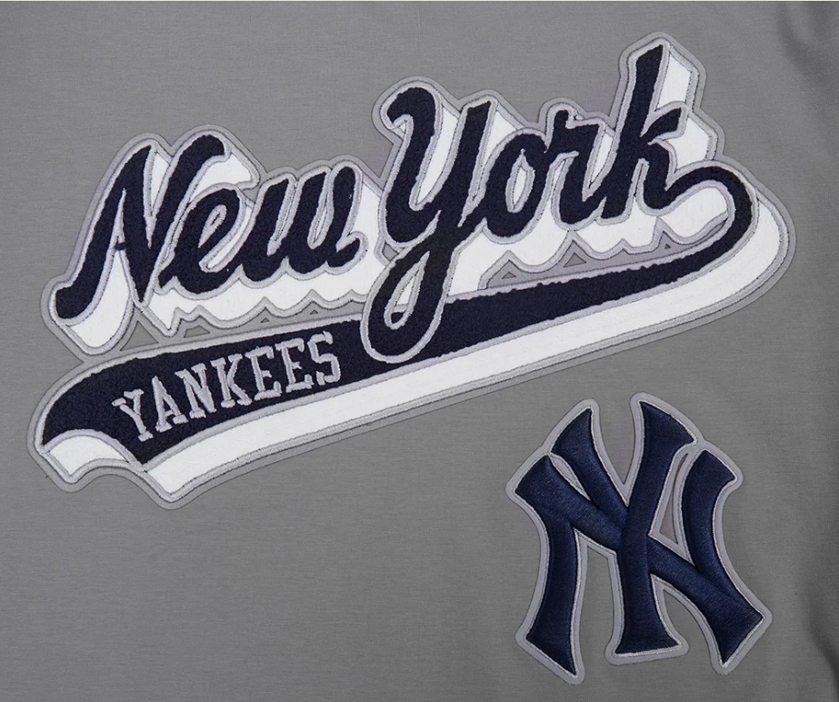 New York Yankees Pro Standard Script Tail T-Shirt- Gray
