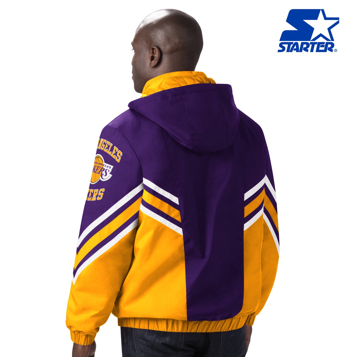 Los Angeles Lakers NBA Starter Purple/ Yellow Maximum Hooded Jacket