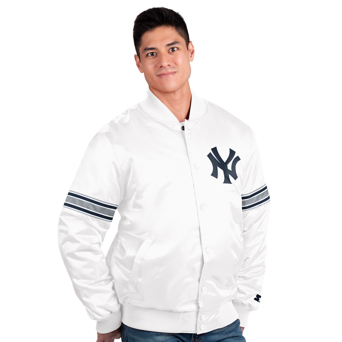 New York Yankees Starter The Power Forward Full-Snap Jacket - White