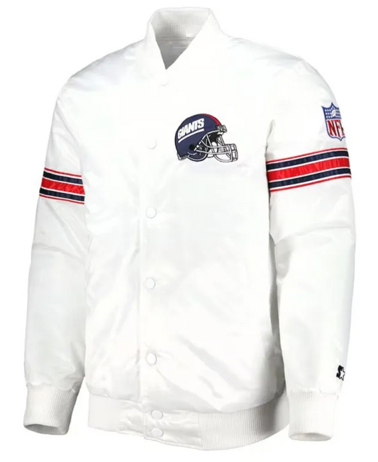 New York Giants Starter The Power Forward Full-Snap Jacket - White