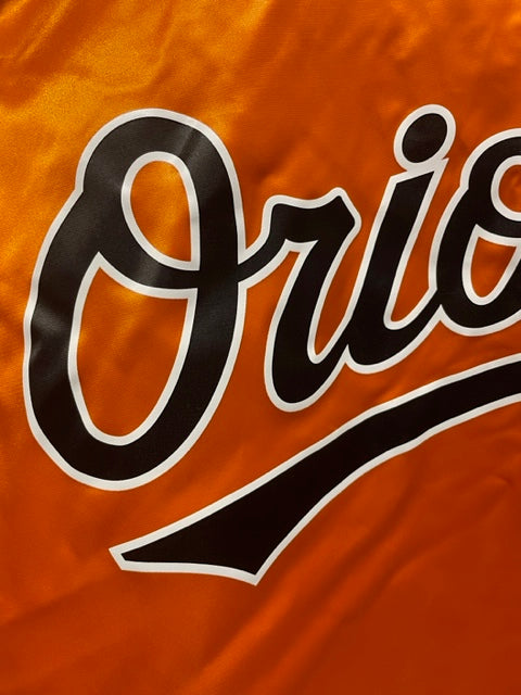 Baltimore Orioles Starter Point Man Full Snap Coaches Jacket-Orange
