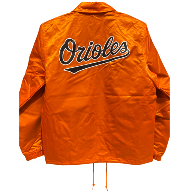Baltimore Orioles Starter Point Man Full Snap Coaches Jacket-Orange