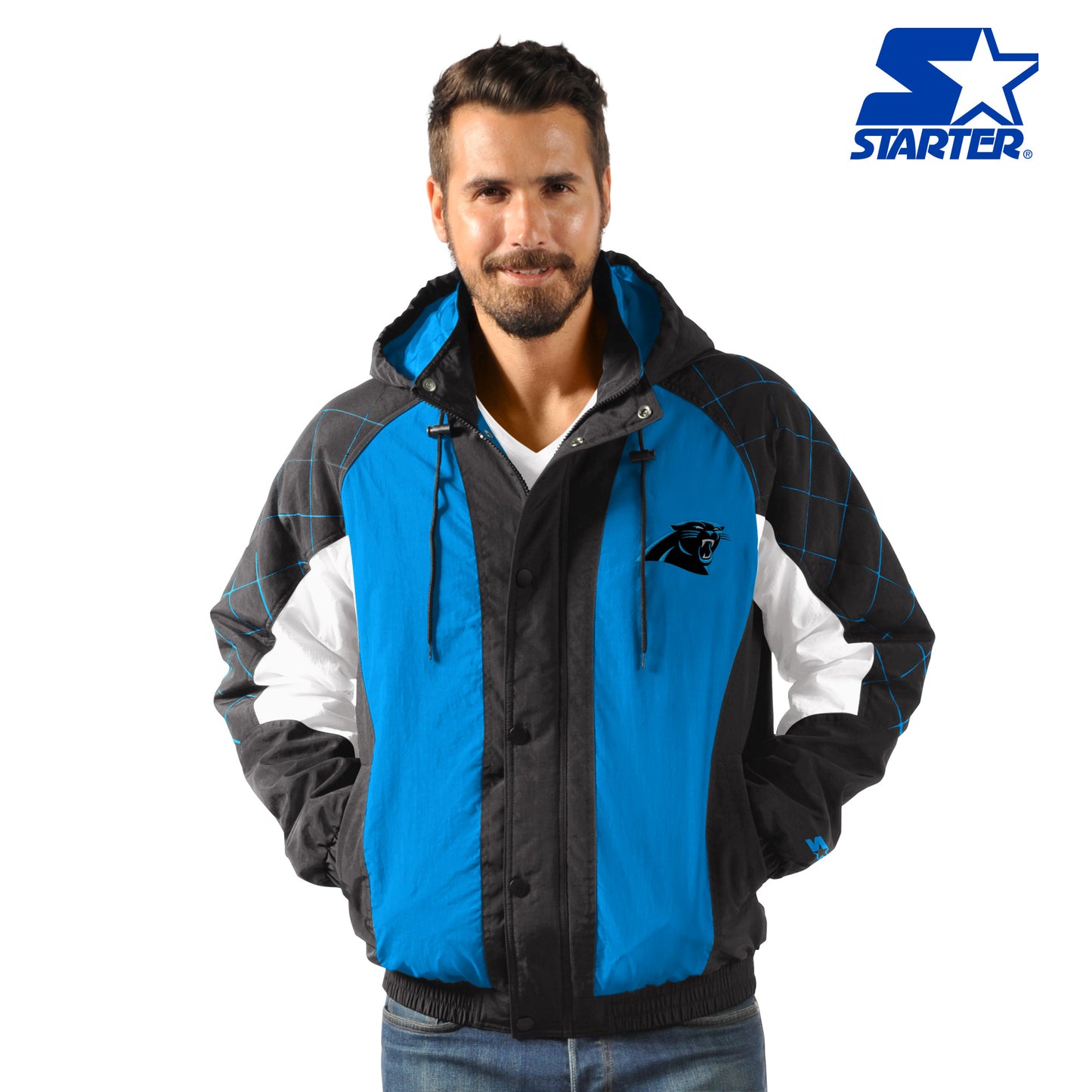 Carolina Panthers Heavy Hitter Mens Jacket - Blue