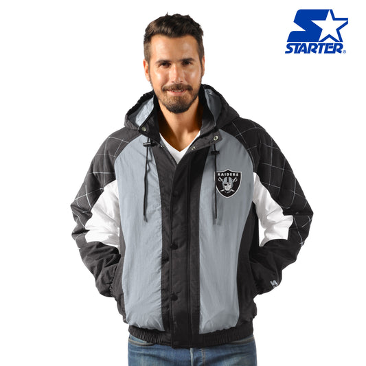 Las Vegas Raiders Heavy Hitter Mens Jacket - Black / Gray