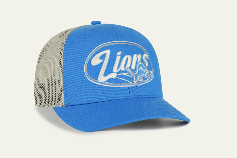 Detroit Lions '47 Enfield Strap Trucker Mesh Snapback Hat