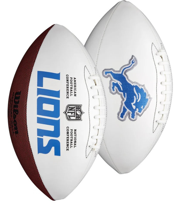 Detroit Lions Franklin Signature Autograph White Panel Football - Boxed