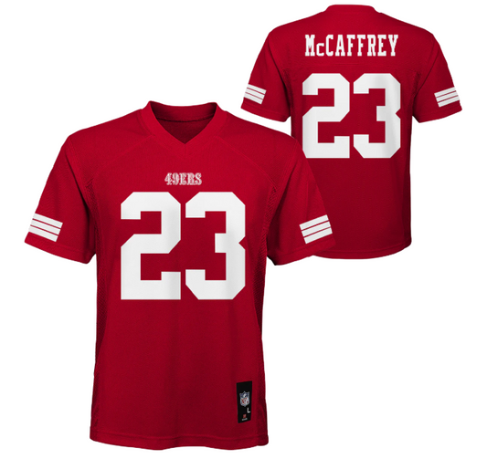 San Francisco 49ers Outerstuff #23 Christian McCaffrey Youth Jersey - Red
