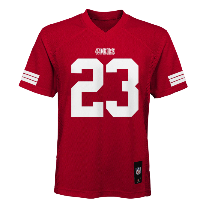 San Francisco 49ers Outerstuff #23 Christian McCaffrey Youth Jersey - Red