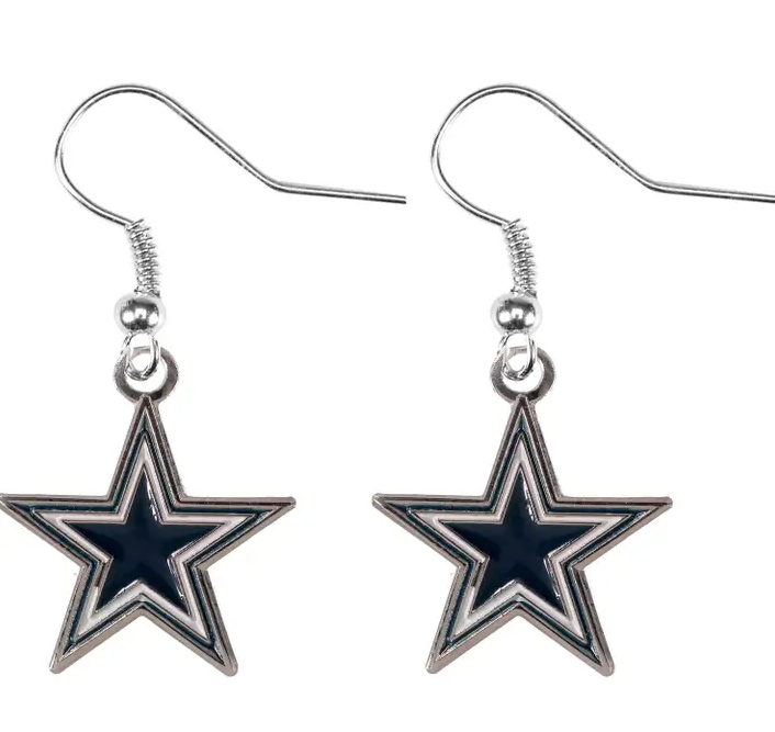 Dallas Cowboys Aminco J-hook Team Logo Earring