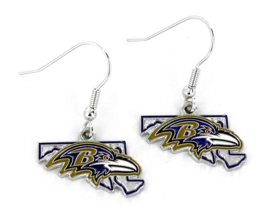 Baltimore Ravens Amnico State J-hook Earing