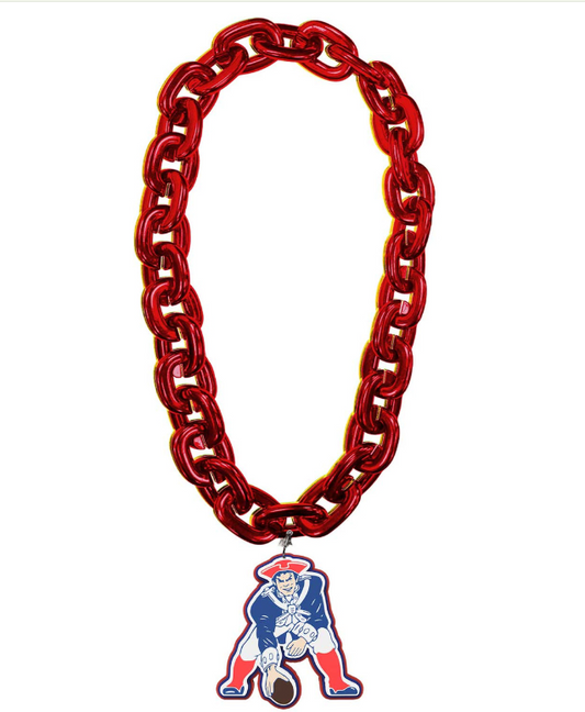New England Patriots Throwback Logo Aminco Foam Fan Chain- Red