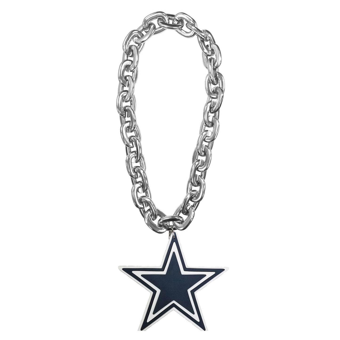 Dallas Cowboys Aminco Foam Fan Chain - Sliver