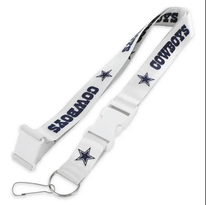 Dallas Cowboys Aminco White Team Lanyard