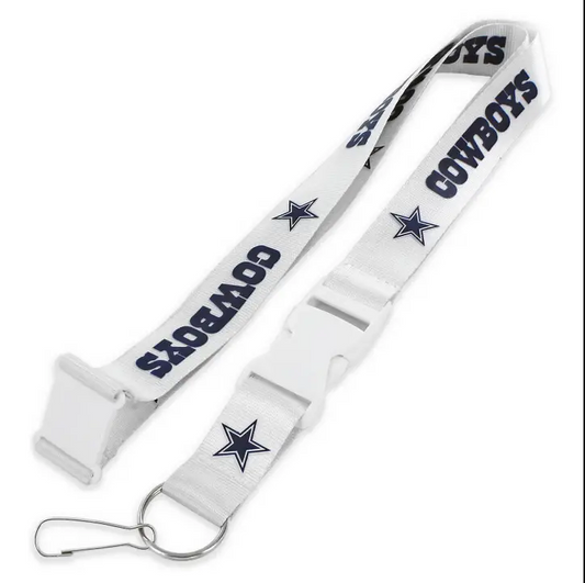 Dallas Cowboys Aminco White Team Lanyard