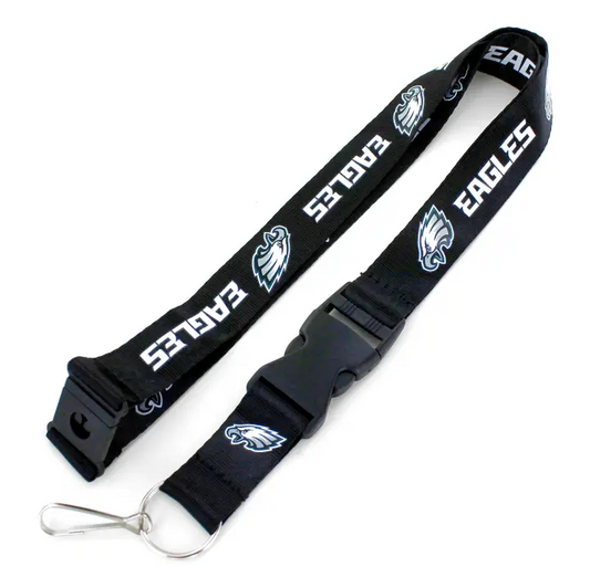 Philadelphia Eagles Aminco Black Team Lanyard