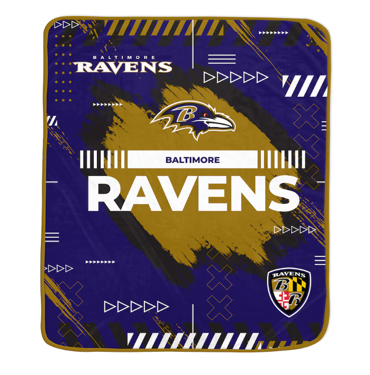 Baltimore Ravens Pegasus 60" x 72" Game Tech Ultra Cozy Blanket