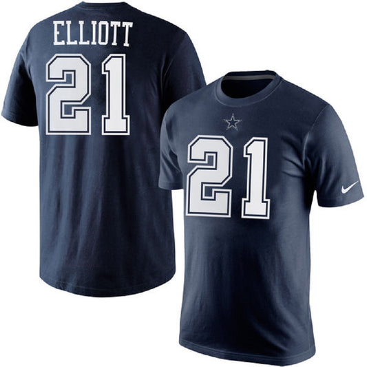 Dallas Cowboys Nike #21 Ezekiel Elliott Pride  Player Star T-shirts