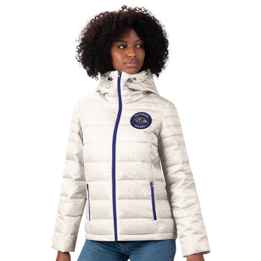 Baltimore Ravens Breakaway Womens Puffer Jacket - White