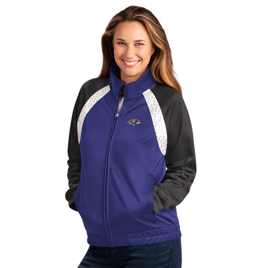 Baltimore Ravens Women's Confetti Full-Zip Track Jacket - Purple