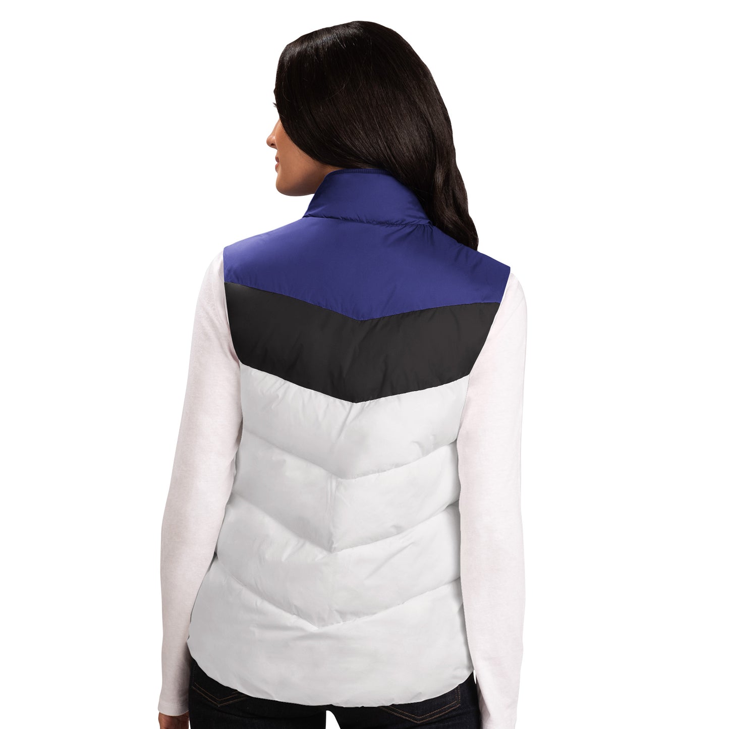 Baltimore Ravens Womens Champion Puffer Vest by G-III - White